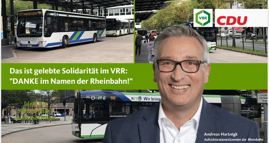 Nach Brand: Dank der Rheinbahn (Andreas Hartnigk)